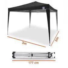 Tenda Gazebo 3x3M Dobravel Alum Preto Bel Fix  - Foto 3