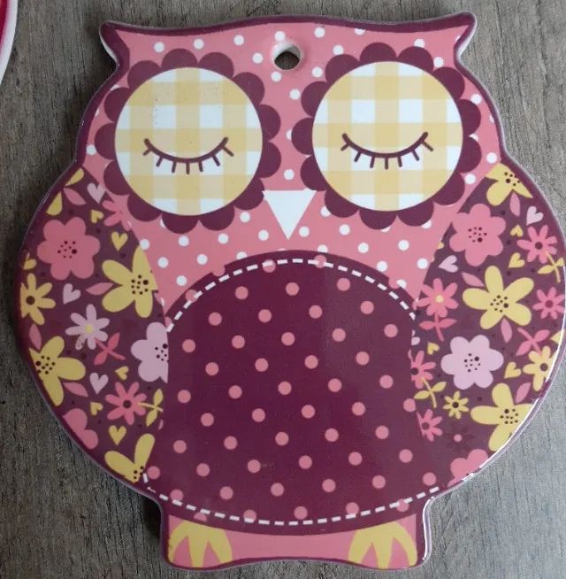 Conjunto decorativo corujas