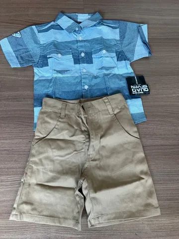 Camisa e bermuda novas 4 anos