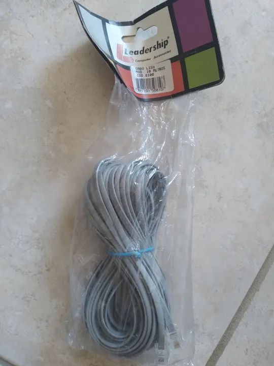 Cabo Telefone Liso 10 Metros - Foto 2