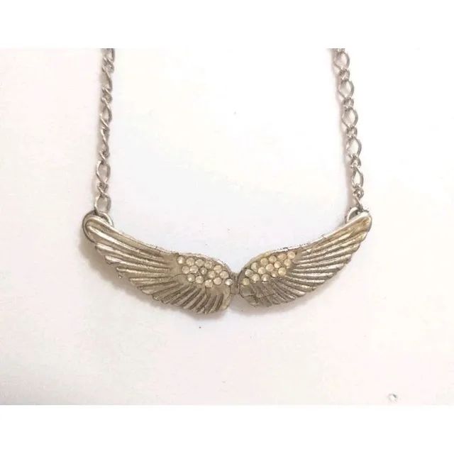 Colar pingente asas prateado  - Foto 4