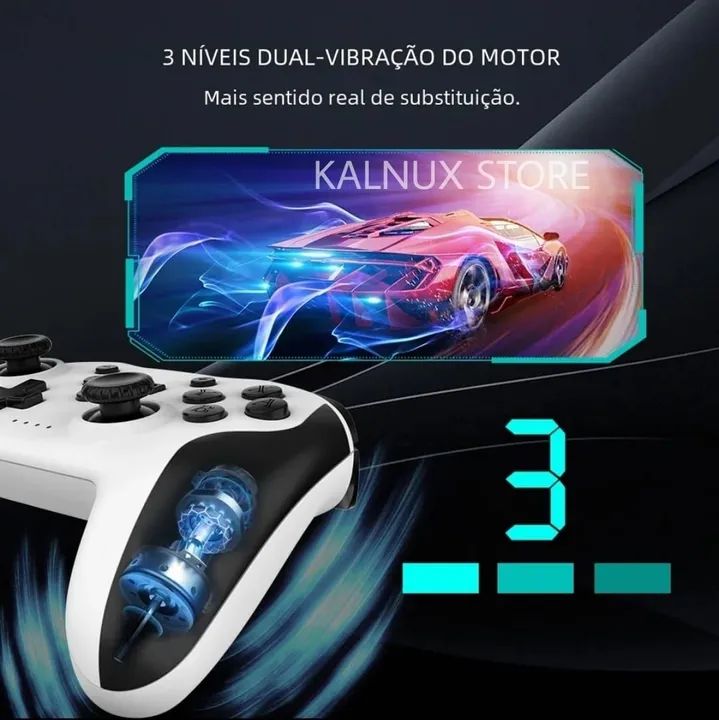 Controle Gamepad Sem Fio para Nintendo Switch, PS3, PC, Smartphone, TV Box - Foto 5