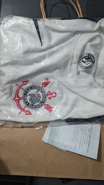 Camisa Corinthians Nike Masculina S - Nova - Foto 2
