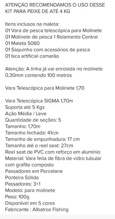 BLACK FRIDAY ( KIT VARA PESCA COMPLETO ) - Foto 4