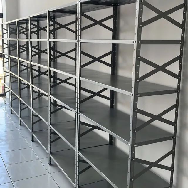 Estante de aço | OSL 0A038 | 6 Bandejas | Cinza | Linha Leve Cap. 30kg