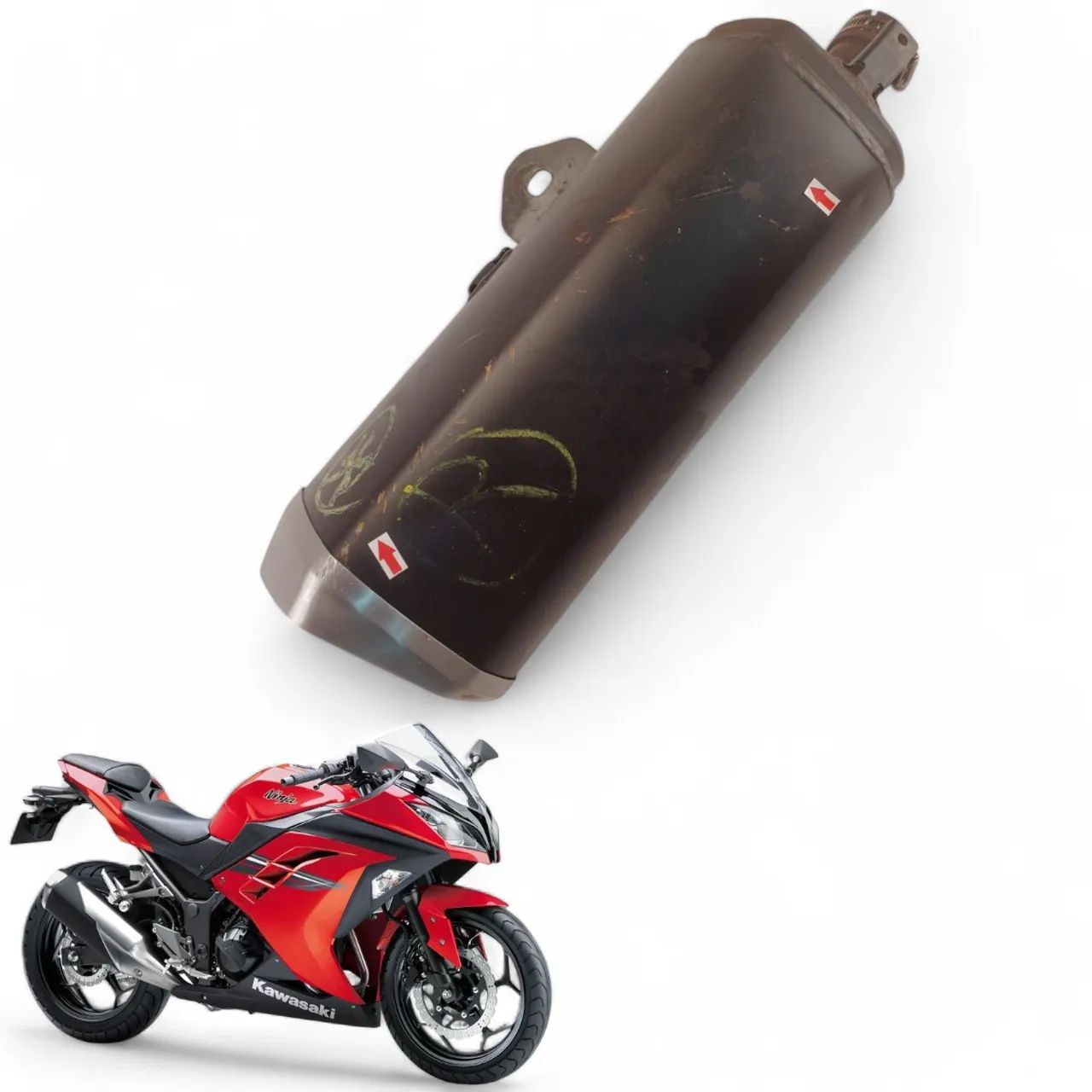 Ponteira Escapamento Kawasaki Ninja 300 2013