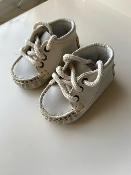 Mocassim de Bebê - Off-White Tam. 17