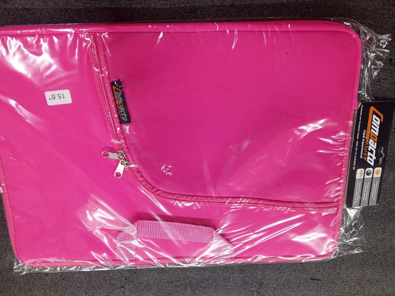 Bolsa , case para notebook com bolso e alça rosa  - Foto 2