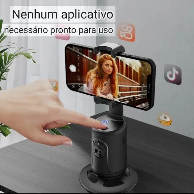 Novo Estabilizador Gimbal Auto rastreamento 360º graus - Foto 6