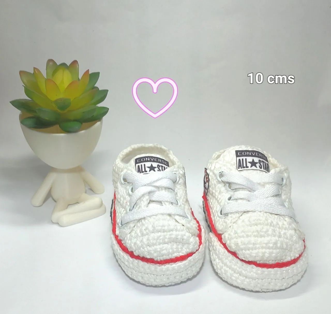 Tênis Converse Crochê Bebê 10 cm - Foto 3