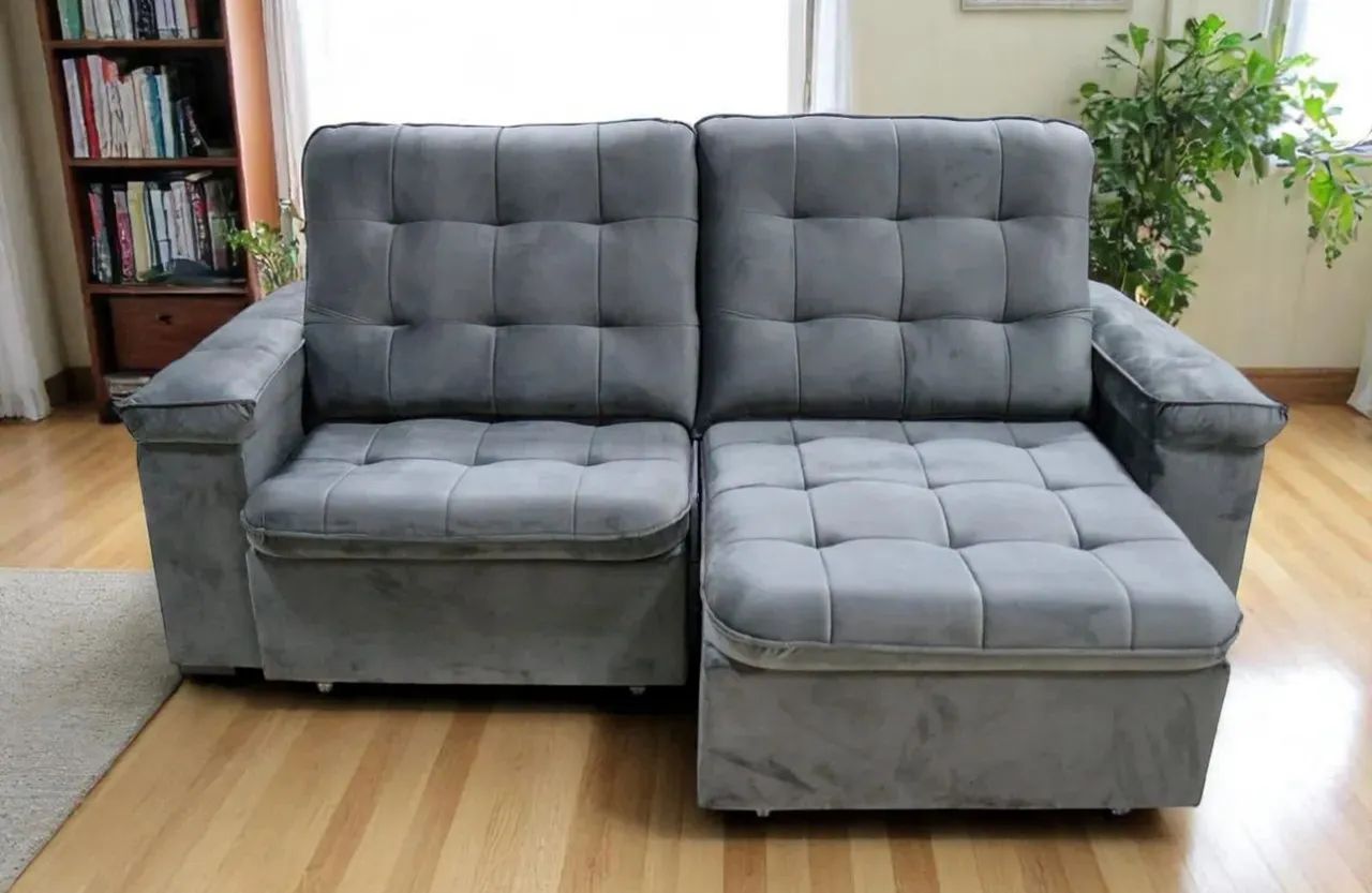 Sofá Cinza Modular 