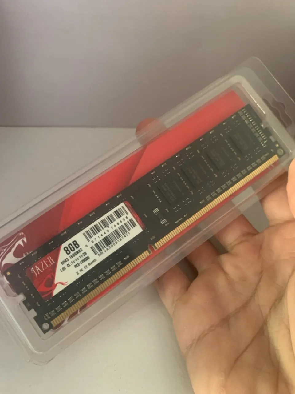 Memória RAM JAZER 8GB DDR3 1600MHz