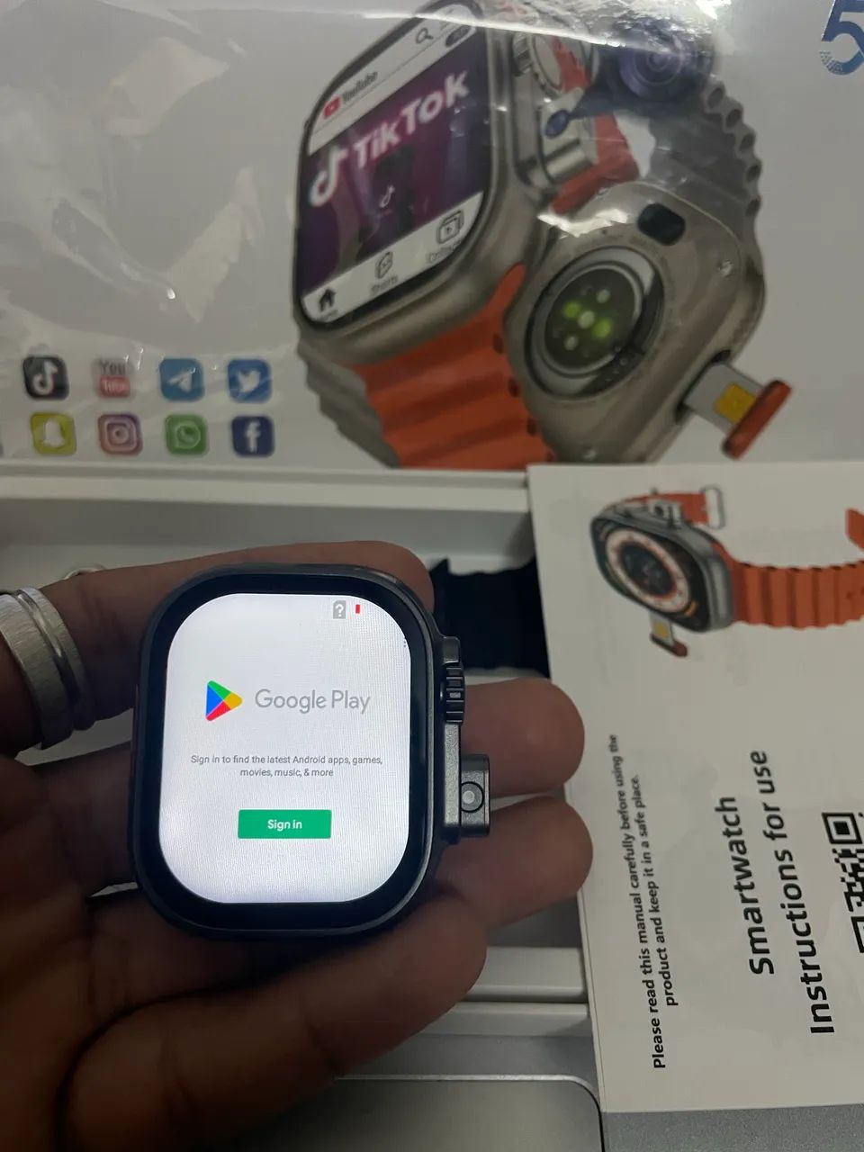 RELÓGIO COM CHIP 5g COM 2 CÂMERAS 