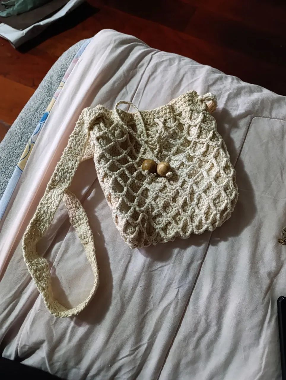 Bolsa de crochê artesanal