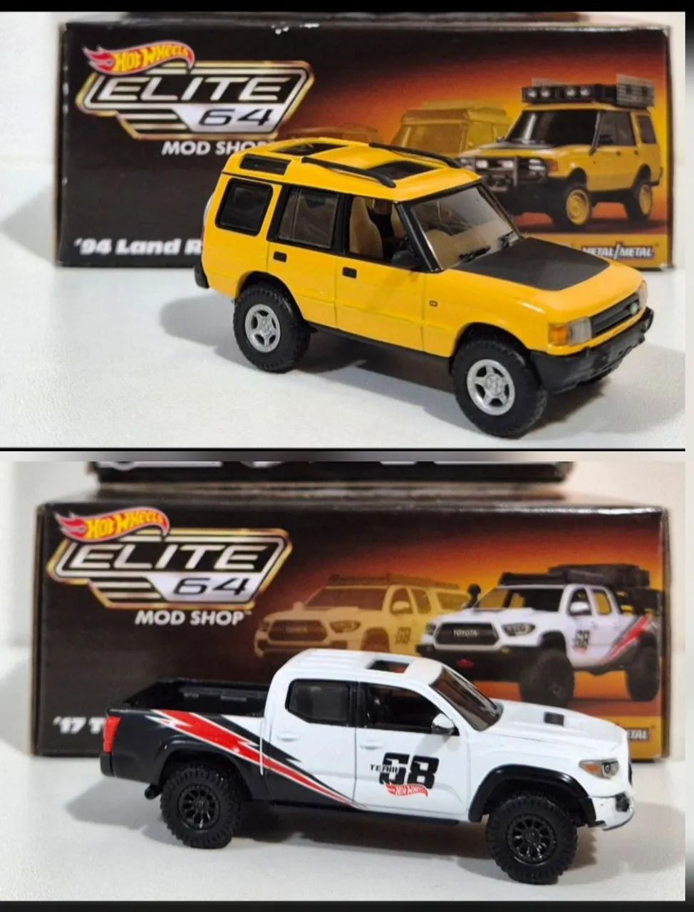Lote 02 Hot Wheels Premium Elite 54 Land Rover + Toyota 