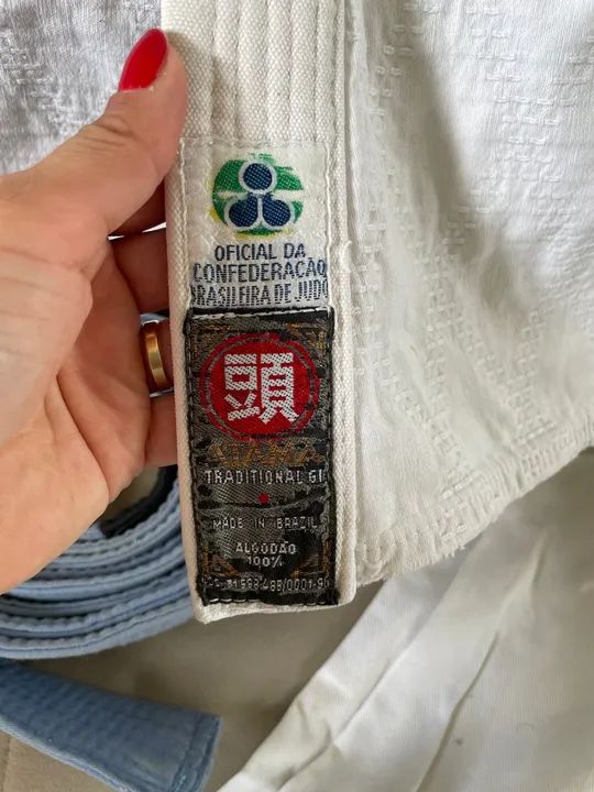 Kimono de Judô/ Jiu-jítsu Branco - Tamanho A1 - Foto 2