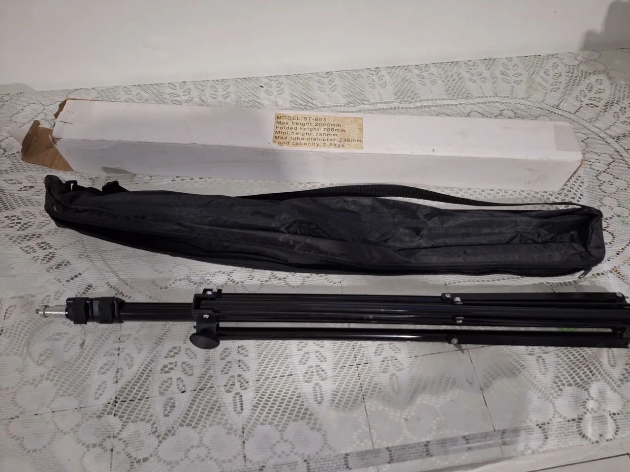 Tripe para câmera 2 metros + capa de transporte 