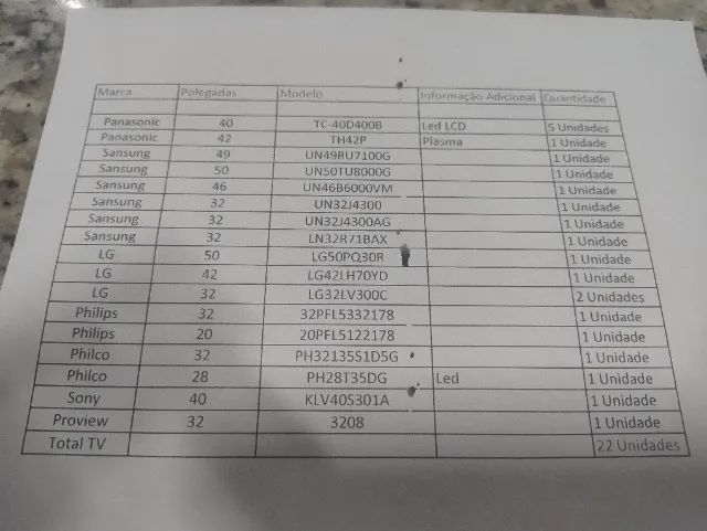 Lote com 22 Unidades de TV Televisão Funcionando - Foto 4