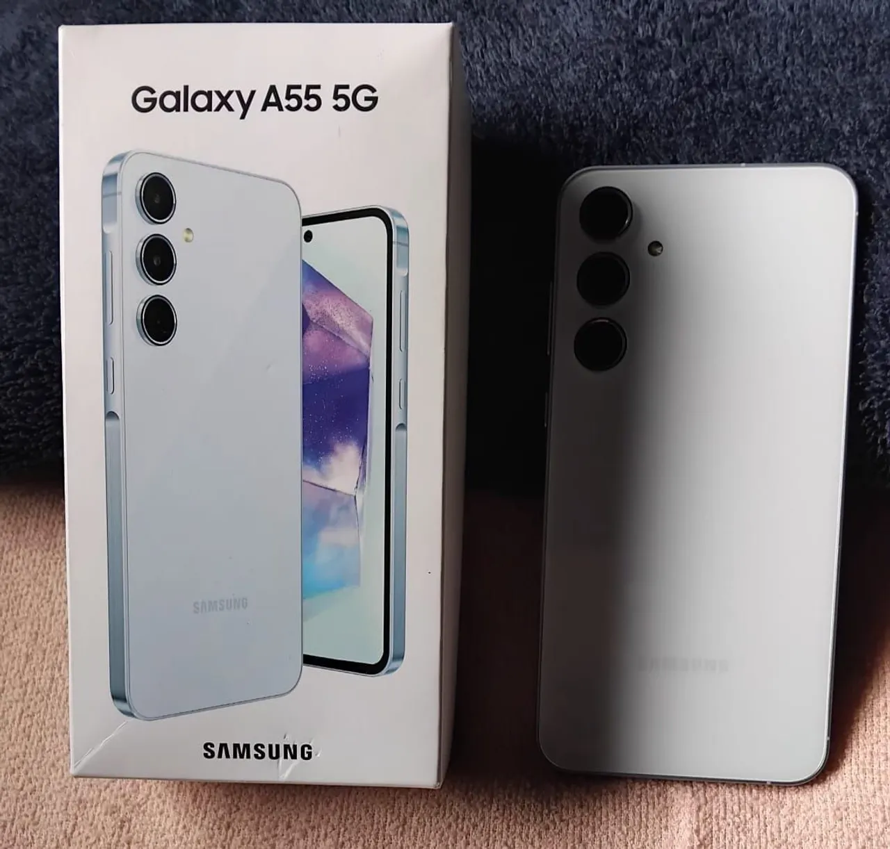 A55 5G NOVO NA CAIXA COM OS ACESSÓRIOS ORIGINAIS