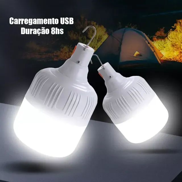 Lampada solar Recarregavel Portatil 10w - Foto 4