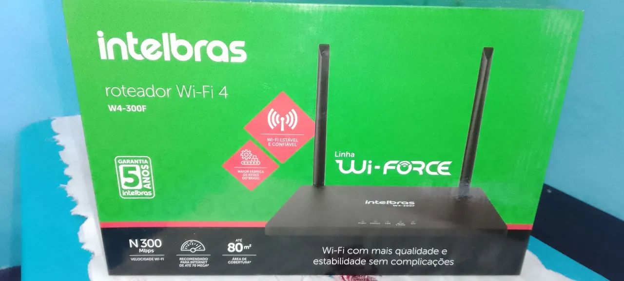 Roteador Intelbras Wi-Fi 4 W4-300F - Novo - Foto 2