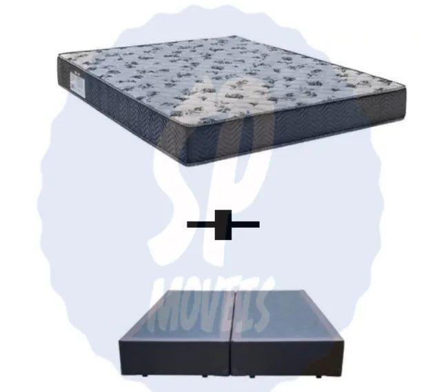 Kit Base Box Queen + Colchão D45 - Suporte e Firmeza