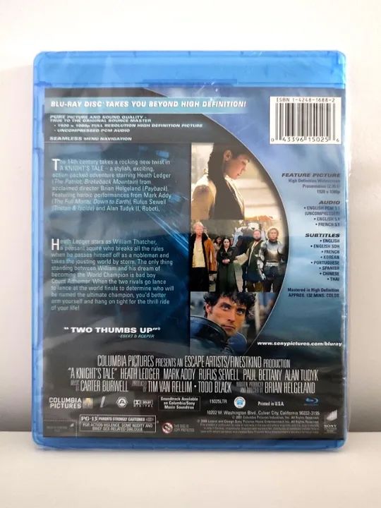 Blu-ray Coração de Cavaleiro - legendado - importado e lacrado - Foto 2