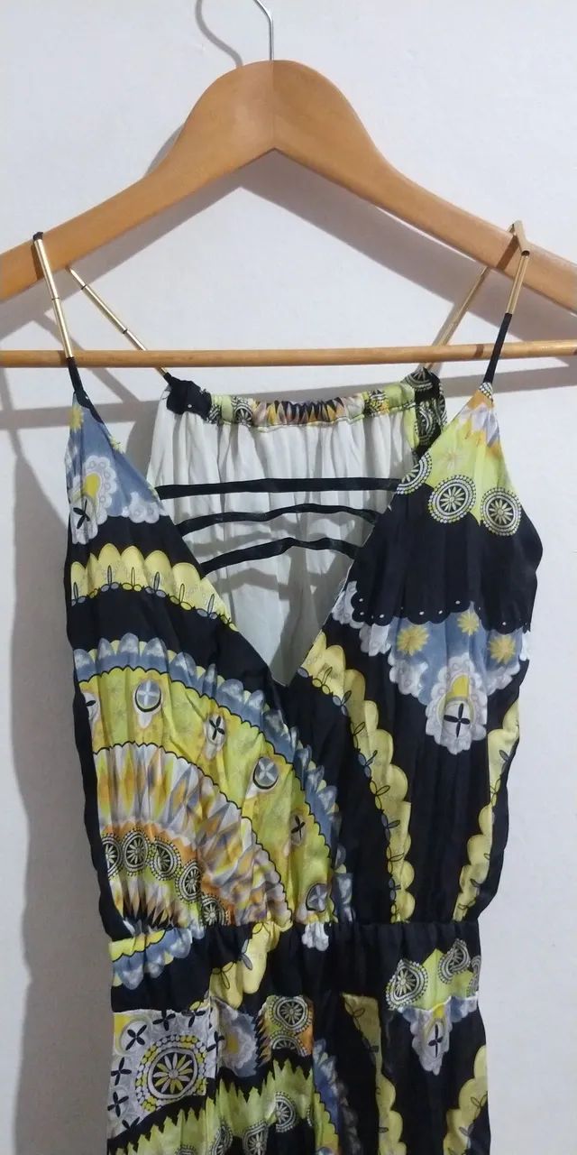 Vestido estampado com alças finas - Foto 2