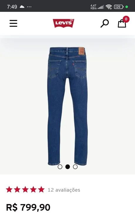 Levi's Nova Original 505 Regular Média - Foto 2