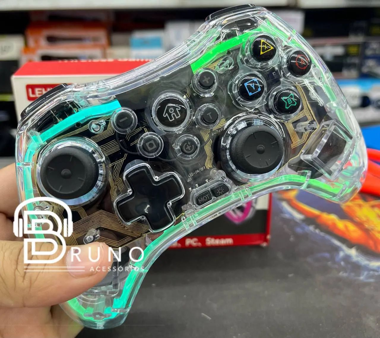 Controle de Videogame Transparente para Android, PC e PS3 - Foto 2