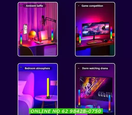 Luminaria Led Rgb Barra De Luz Inteligente Controle 15 Modos top para estudios - Foto 6