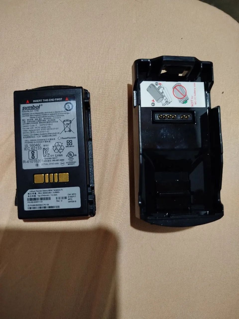 Bateria com suporte coletor