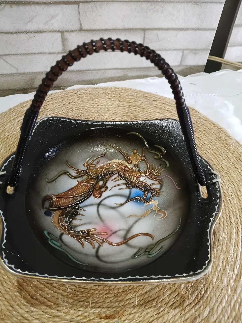 Cesto Decorativo japonês com Dragão - Foto 3