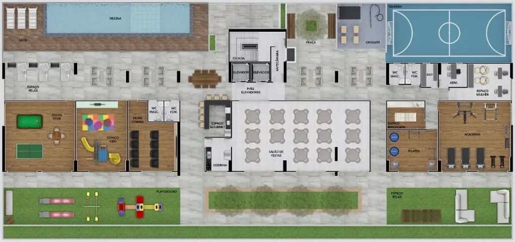 Apt com 3 quartos em Condominio Clube 2 vagas de garagem 2 suites - Foto 3