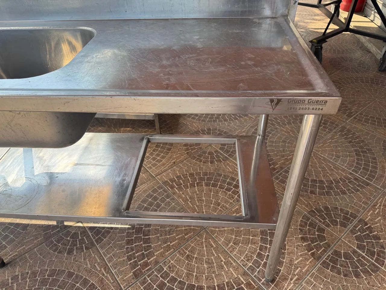 Pia de inox dupla para comercio - Foto 2