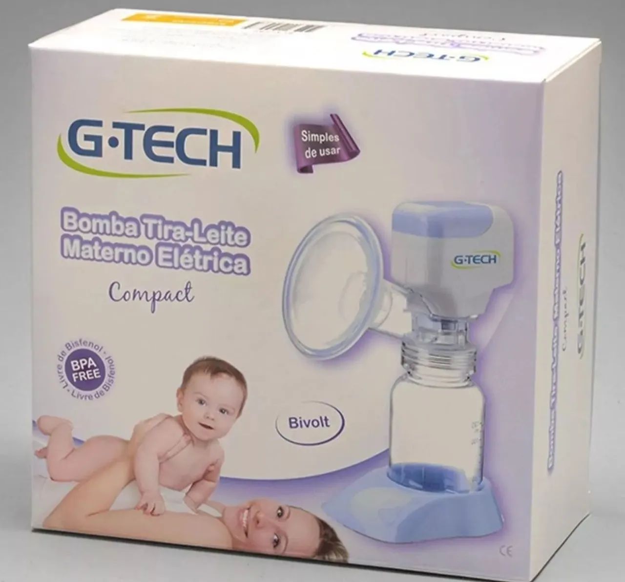 Bomba de Leite Materna Elétrica G-Tech Compact Bivolt