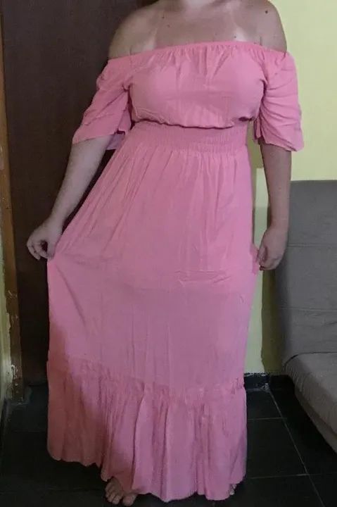 Vestido ombro a ombro