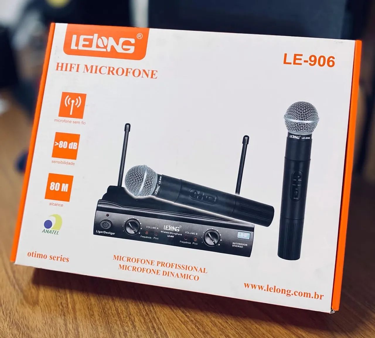 Microfone Profissional Sem Fio Lelong LE-906