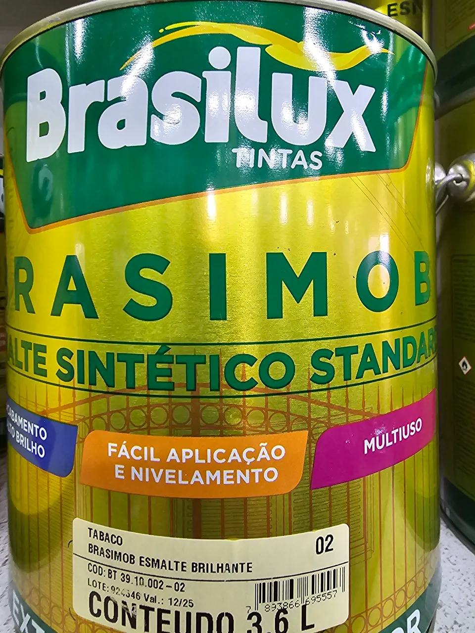 Tinta Esmalte Sintético Brasimob 3,6L - Tabaco