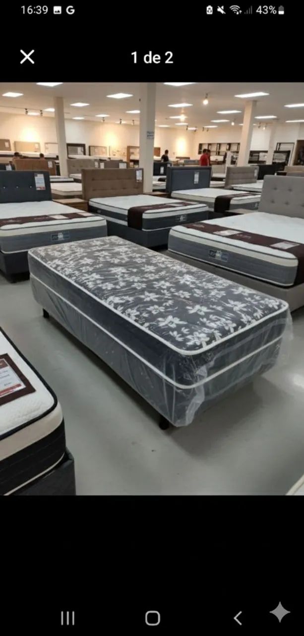 Cama box solteiro Padrão embalada 