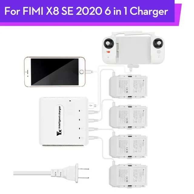 Carregador Smart Charger YX para Drone Fimi X8 SE 2020 Novo na Caixa nunca usado