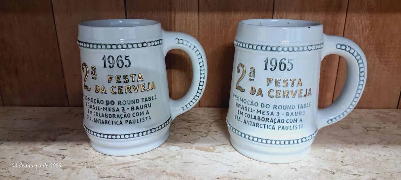 Par de canecas chopp Antarctica 1965 - Foto 3
