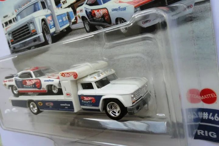 hot wheels team transport 72 plymouth cuda funny car retro rig