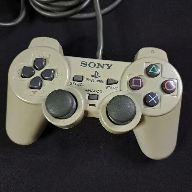 Novo Sony Playstation 1 PS1 Controlador Dualshock - Cinza