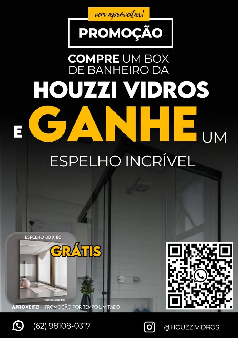 Promoção: Box de Banheiro + Espelho Grátis!