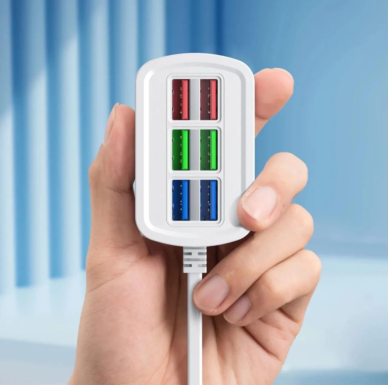 Hub USB com 6 portas e carregamento rápido
