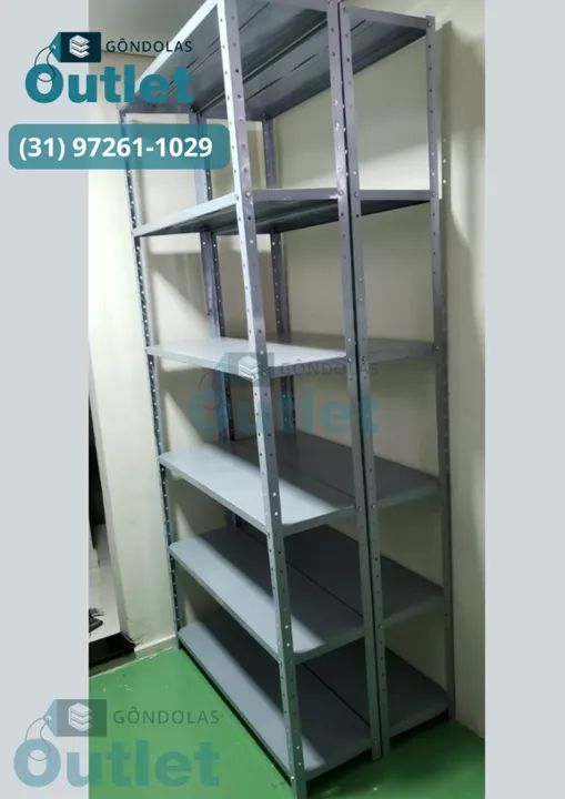 Estantes de aço modelo 30 cm para lojas e comercios - Foto 2