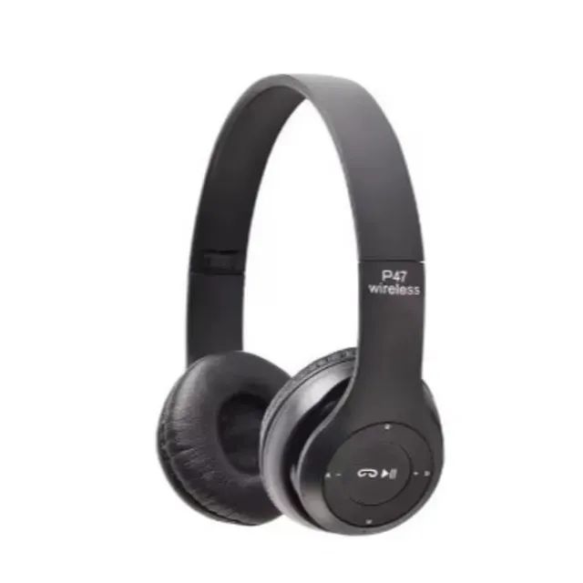 Fone de Ouvido P47 Headphone Sem Fio Estéreo Bluetooth Wireless Micro Sd 5.0 Dobrável Com 