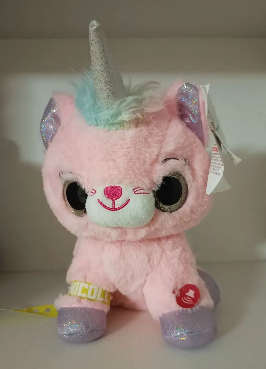 Gata Unicórnio Rosa Brinquedo Eletrônico Br Machine 