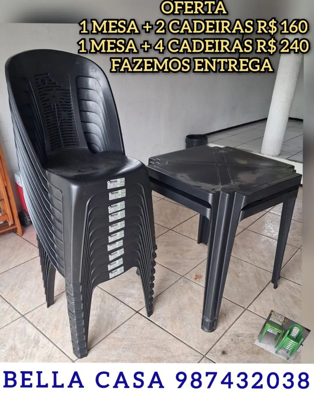 MESA A PRONTA ENTREGA E COM CADEIRA EUE.D 8X.E ENTREGO HOJE 